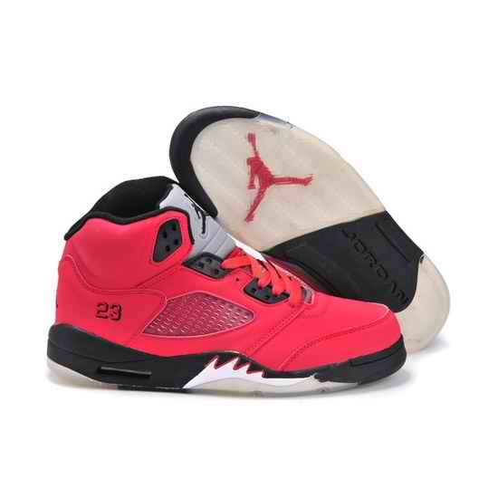 Air Jordan 5 Men Shoes Red Black Gray